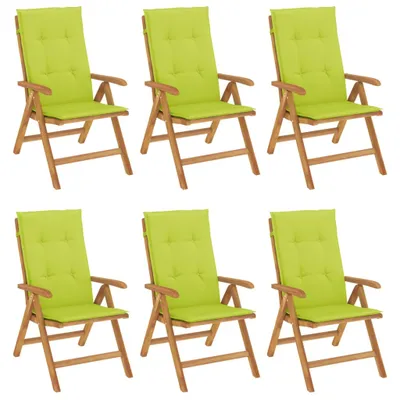 Produktbild von Gartenstühle mit Kissen 6 Stk. Massivholz Teak