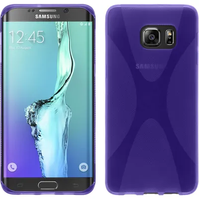 Produktbild von PhoneNatic Case kompatibel mit Samsung Galaxy S6 Edge Plus - lila Silikon Hülle X-Style Cover