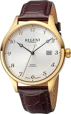 Immagine prodotto di Regent orologio da uomo in pelle orologio da polso automatico cinturino in pelle marrone D2URGM2214