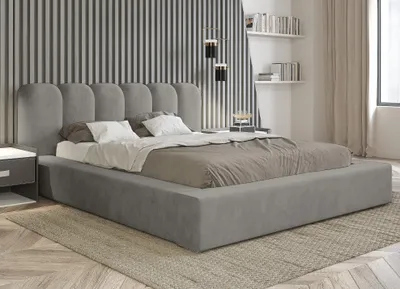Produktbild von Polsterbett 180x200 mit bettkasten DALLAS (Farbe: grau - Ditra New 15)