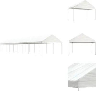 Produktbild von vidaXL Pavillon mit Dach Weiß 20,07x4,08x3,22 m Polyethylen -  Pavillons & Partyzelte