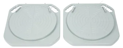 Produktbild von Radvermessungsdrehplatten, 360° drehbar, hohe Tragfähigkeit, Silber