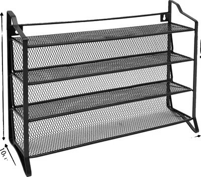 Immagine prodotto di Scaffale per spezie, capacità per 28 vasetti, completo di etichette, colore nero, a 3 livelli