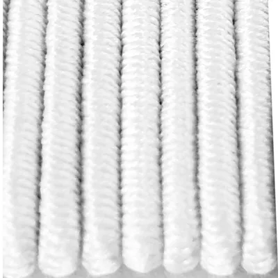 Obrázok produktu pre Biela okrúhla guma Ø 3 mm, 2 x 250 cm – pružná gumička, klobúková guma z elastodien-polyesteru, na ručné práce, masky a dekorácie