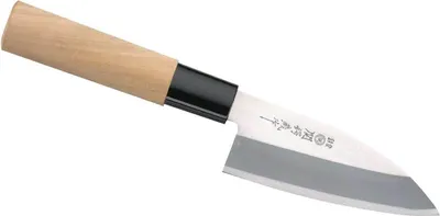 Image de Couteau de chef japonais, Kodeba, aiguisé d'un côté, manche en bois