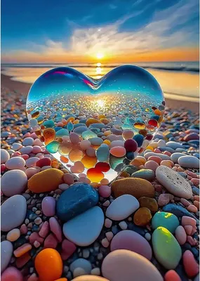 Productafbeelding van Kleuren naar nummer, afbeelding zonder lijst, stenen aan het strand, 40 x 50 cm