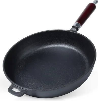 Produktbild von Gusseiserne Bratpfanne für Gas- und Induktionsherde zum Braten und Schmoren, 28 cm Durchmesser