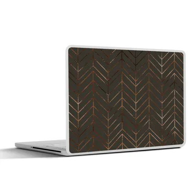 Produktbild von MuchoWow® Laptop Aufkleber Sticker Cover Muster - Bronze - Luxus - Grau 32.5x23.5 cm - Sticker für Laptop - Selbstklebend