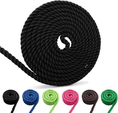 Productafbeelding van Katoen Koord 12mm 20m voor DIY Creaties Zwart