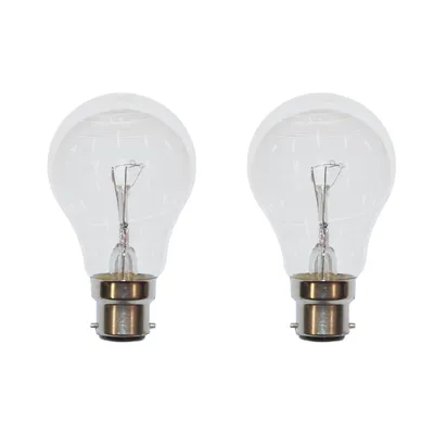 Produktbild von 2 x Glühbirne 15W B22 Klar B22d BA22d 15 Watt Glübirnen Glühlampe Glühlampen