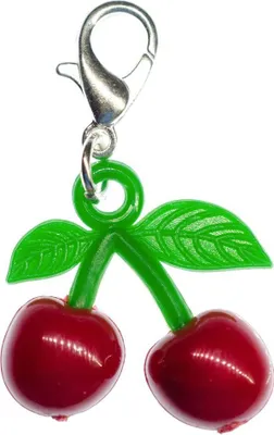 Produktbild von Kirschen Kirsche Obst Charm Zipper Pull Anhänger Miniblings Rockabilly rot grün