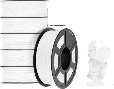 Zdjęcie produktu dla filament do drukarek 3D, ABS biały 10 kg, PETG czarny 11 kg, PLA biały 11 kg