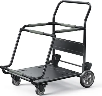 Produktbild von BLUETTI klappbarer Wagen mit Tragfähigkeit bis zu 150 kg, Flatbarer Trolley mit 360° Universalrädern für Solargeneratoren AC200MAX/AC300/AC500, Schwarze Transporthilfe mit Rädern