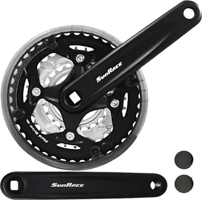 Zdjęcie produktu dla Mechanizm korbowy FCM513 42-34-24 zęby, 152 mm, aluminium, czarny, SunRace, FCM513-BOX
