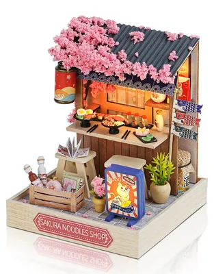 Obrázok produktu pre DIY drevený domček pre bábiky s nábytkom a ochranným krytom