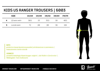 Immagine prodotto di Brandit Kinder Cargohose Bambini US Ranger