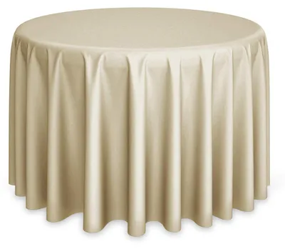 Runde Tischdecke, Polyester, 304,8 cm, beige, für Hochzeiten
