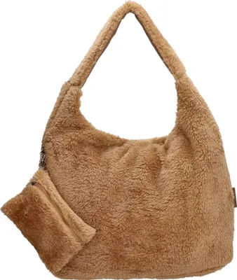 Produktbild von Große Damen Tasche Teddy Plüsch Schultertasche Umhängetasche Crossover Bag Handtasche Braun