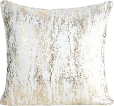 Obrázok produktu pre EUROFIRANY | Obliečka na vankúš - 45 x 45 cm - biela dekoratívna obliečka na vankúš - mramorový vzor