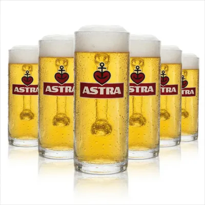 Produktbild von 6x Astra Bierglas Krug 0,5l Humpen Gläser Set Kiez Hamburg Brauerei Kneipe Bar