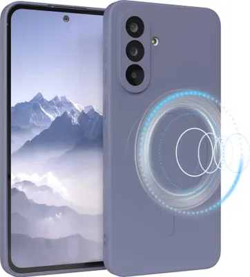 Produktbild von EAZY CASE - Silikonhülle magnetisch für Samsung Galaxy A56, Hülle Silikon, weich stoßfeste Magnet Handyhülle, Schutzhülle mit Kameraschutz, TPU Bumper in Blau
