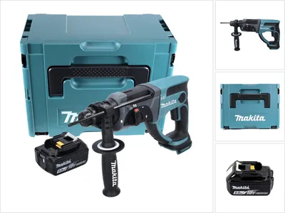 Produktbild von Makita DHR 202 T1J Akku Kombihammer 18 V 2,0 J SDS Plus + 1x Akku 5,0 Ah + Makpac - ohne Ladegerät