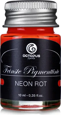 Produktbild von Textmarkertinte für Füller zum Schreiben, Markieren und Zeichnen, Neon Rot, 10 ml