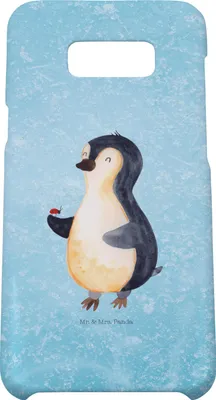 Produktbild von Mr. & Mrs. Panda Samsung Galaxy S8 plus Handyhülle  Pinguin Marienkäfer - Eisblau - Geschenk, Cover, Handy Case, Kleine Wunder, Liebe, Hülle, Glück, Aufmerksam