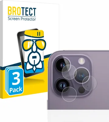 Produktbild von 3x BROTECT Schutzglas für Apple iPhone 14 Pro Max (NUR Kameraschutz) Schutzfolie Panzer Folie Glas Display Schutz klar