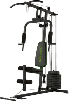 Produktbild von Tunturi Kraftstation HG10, Gewichtsblock 45 kg, Gewichtsplatten 9 x 5 kg, Zugstange, Lat Stange