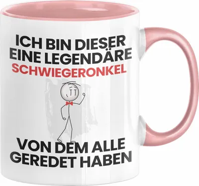 Produktbild von Schwiegeronkel Geschenk Tasse Lustige Geschenkidee Geburtstag für Schwiegeronkel Ich Bin Dieser Legendäre Schwiegeronkel Von Dem Alle Geredet Haben Kaffee-Becher (Rosa)