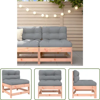 Produktbild von The Living Store Mittelsofa mit Kissen Massivholz Douglasie