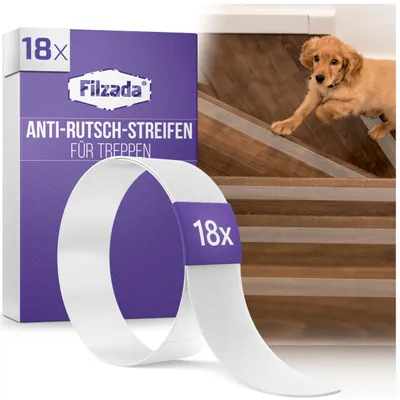 Antirutsch-Treppenstufen 18 Stück 4x60 cm transparent