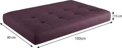 Zdjęcie produktu dla Poduszka Lermowood „Verona” do mebli z palet, 100 x 80 cm, fioletowa – wygodna, trwała i stylowa | Do użytku wewnątrz i na zewnątrz | Różne rozmiary i kolory |