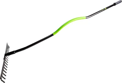 Produktbild von KOTARBAU® Robuster Stahlrechen 16 Zinken 145cm mit Langem Ergonomischem Stiel