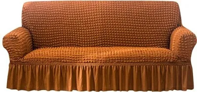 Obrázek produktu pro Potah na pohovku Seersucker se zoomem pro 1-4 místa, chránič pohovky, který lze prát v pračce (khaki, 235-300 cm)