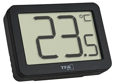 Produktbild von TFA-Innenthermometer - digital - Kunststoff - schwarz - 6 x 2 x 4 cm