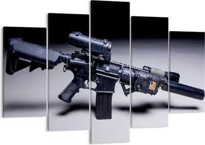 Produktbild von Bild auf Leinwand - Leinwandbild - Gewehr Armee - 150x100cm - Wand Bild - Wanddeko - Wandbilder - Leinwanddruck - Bilder - Kunstdruck - Wanddekoration - Leinwand bilder - Wandkunst - EA150x100-3776
