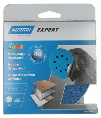 Produktbild von Set mit 5 Norton-Schleifscheiben, Körnung 40
