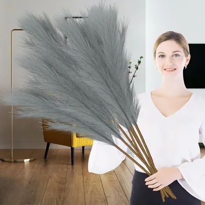 Image de Solidchoice - Faux herbe de pampa, 6 pièces, 110 cm, pour décoration