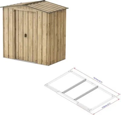Produktbild von DURAMAX Riverton Top Gartenhaus 2,5 m² + Bodenprofile, Dekor Eiche DURAMAX 05845