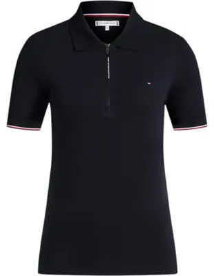 Produktbild von Tommy Hilfiger Equestrian Poloshirt Damen Anaheim Zip FS 2026 Zip-Shirt Desert Sky L