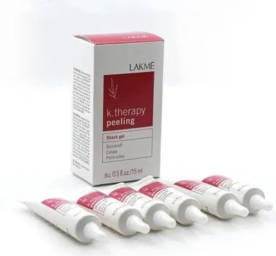 Zdjęcie produktu dla Lakmé K.Therapy Peeling Shock Gel szampon z peelingiem przeciw łupieżowi 6 x 15 ml