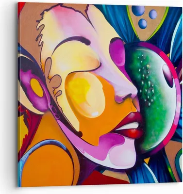 Produktbild von Bild auf Leinwand - Leinwandbild - Abstraktion modern - 70x70cm - Wand Bild - Wanddeko - Wandbilder - Leinwanddruck - Bilder - Kunstdruck - Wanddekoration - Leinwand bilder - Wandkunst - AC70x70-3521