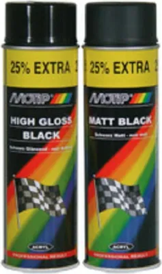 Produktbild von Motip Rallye Farbspray Schwarz Matt Spraydose Aerosoldose 500ml