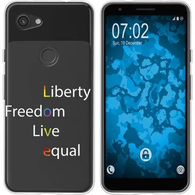 Produktbild von PhoneNatic Case kompatibel mit Google Pixel 3a XL Silikon-Hülle pride Wörter M2