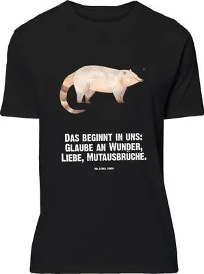 Produktbild von Mr. & Mrs. Panda Tshirt Nasenbaer - Schwarz - Geschenk, Shirt, Rüsselbär, Oversize T-Shirt, Nasenbär, Lustige Sprüche, Nasenbären, XXL, Bär