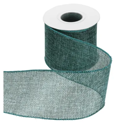 Juteband mit Metalldraht, 3 Zoll x 10 Yards, für Schleifen, Cyan