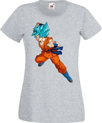 Produktbild von Damen T-Shirt Anime Manga Dragon Anime Manga Ball Z 11 Ssj, Lady XS / Grau