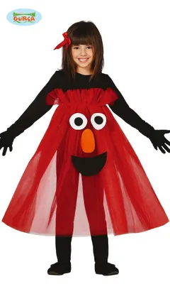 Produktbild von Rotes Monster-Kleid für Mädchen Gr. 98-134, Größe:98/104